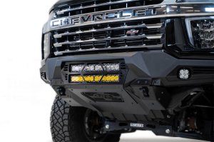 Chevrolet 3500 Front Bumper - Addictive Desert Designs - Bomber - Hammer Black with Satin Black Panels - `20-`27 Chevrolet 3500 Front Bumper - Addictive Desert Designs - Bomber - Hammer Black with Satin Black Panels - `20-`27